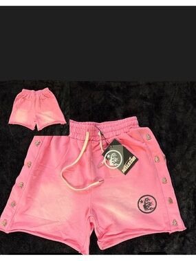 Killstar Pink Kids Drawstring Shorts